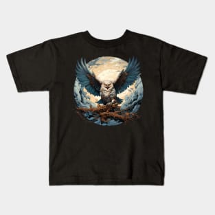 Owl In Flight Northern Owl Kids T-Shirt